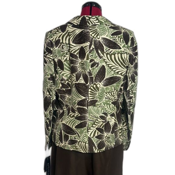 NWT Kasper Skirt Suit 100% Silk Size 16 Forest Multi 2-Piece Set Blazer & Skirt - Picture 6 of 16